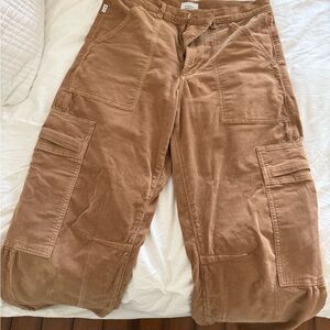Citizens of Humanity Marcelle Corduroy Cargo Pants Champagne Tan Size 29